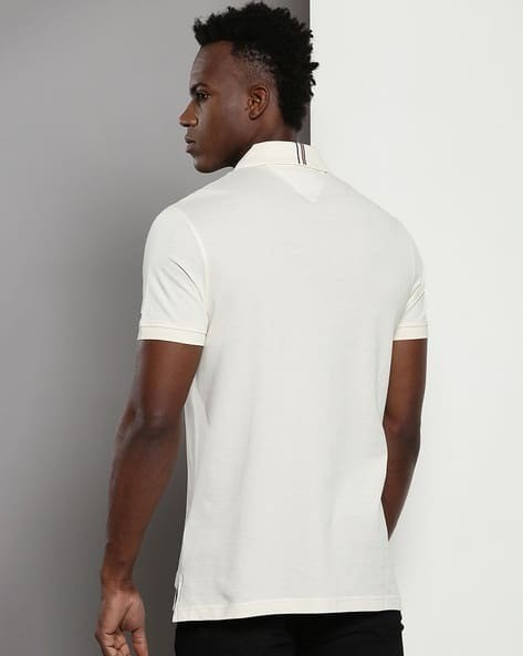 Translation missing: en.Tommy Hilfiger Men's Striped Chest Short Sleeve Polo Shirt - Calico-2XL