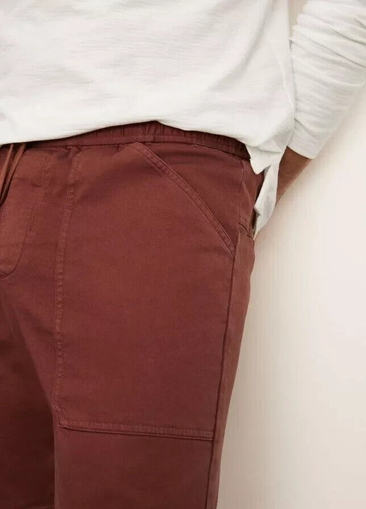 Translation missing: en.Vince Men's Garment Dye Canvas Shorts in Dk Burnt Fig-Size Large