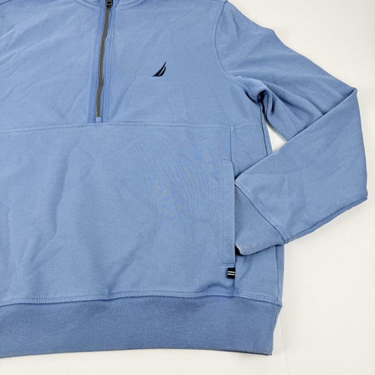 Translation missing: en.Nautica Men's Long Sleeve Half-Zip Sweatshirt Size Medium Blue Classic Fit