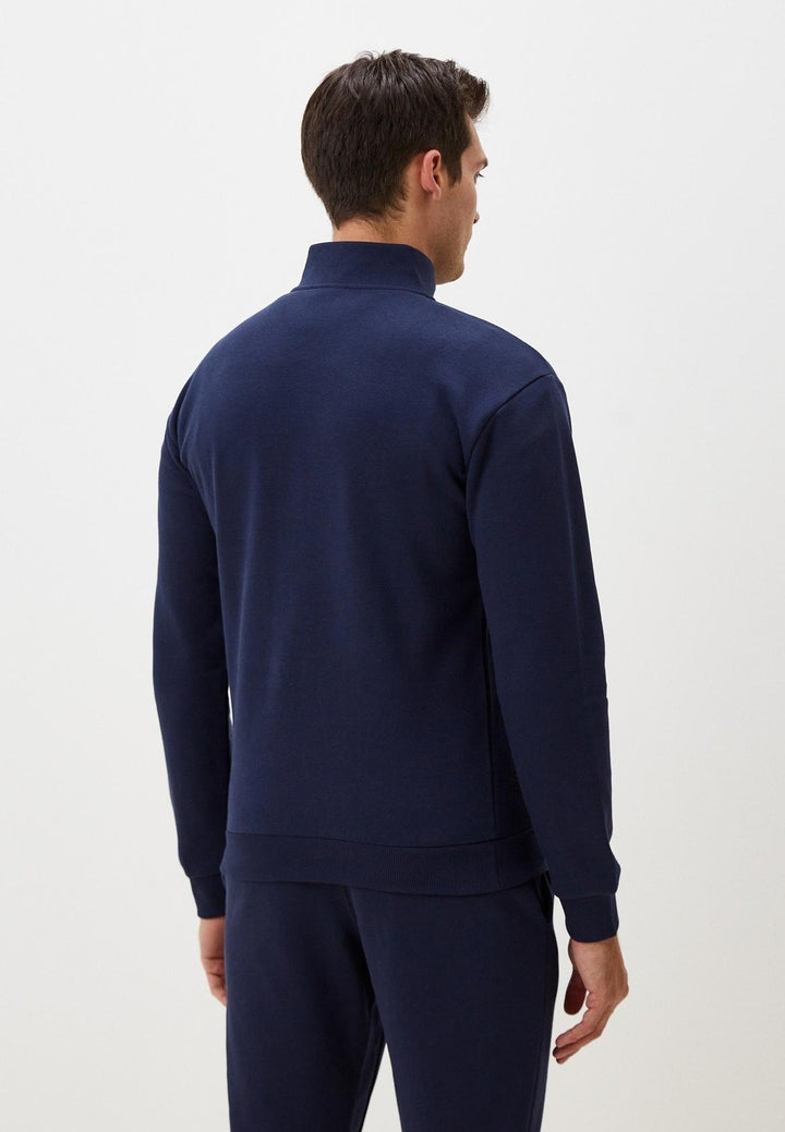 Translation missing: en.Reebok Mens Identity Quarter-Zip Fleece Sweatshirt Vector Navy Medium Reg-Fit