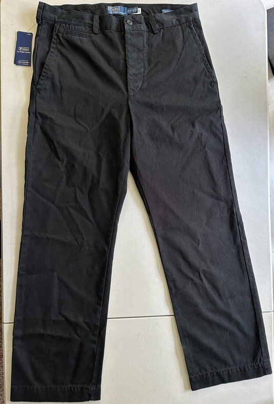 Translation missing: en.Polo Ralph Lauren Men's Heritage Twill Relaxed Fit Buckle Tab Pants Black-32/32