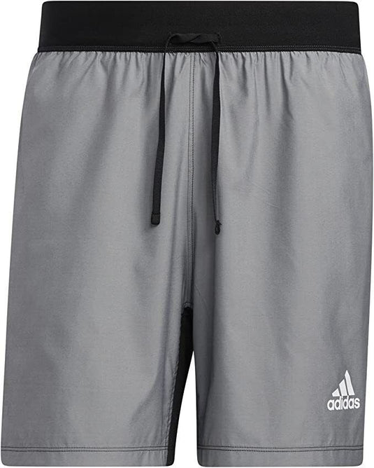 Translation missing: en.adidas Men's PrimeBlue Run For the Oceans 6" Shorts in Black Melange-2XL