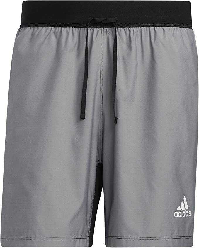 Translation missing: en.adidas Men's PrimeBlue Run For the Oceans 6" Shorts in Black Melange-2XL