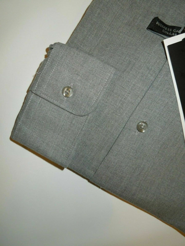 Translation missing: en.The Men's Store Chambray Classic Fit Button-Down Business Shirt Grey-2XL