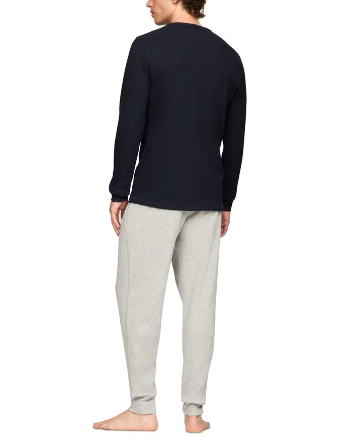 Translation missing: en.Tommy Hilfiger Pajama Shirt Navy Size Large Men's Thermal Logo Long-Sleeve