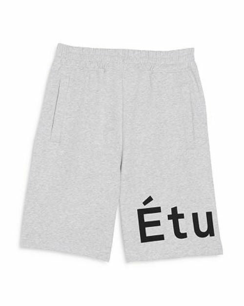 Translation missing: en.Etudes Tempera Men's Organic Cotton Logo Shorts in Heather Gray-Size Large