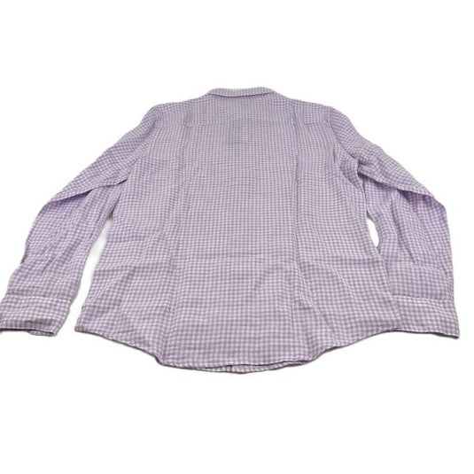Translation missing: en.The Mens Store At Major Dept Store Regular Fit Gingham Linen Shirt Orchid-Medium