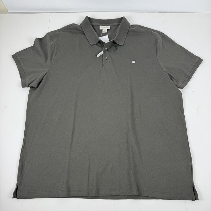 Translation missing: en.Calvin Klein Men's Polo Monogram Size 2XL Beluga Gray Cotton 4RD255G