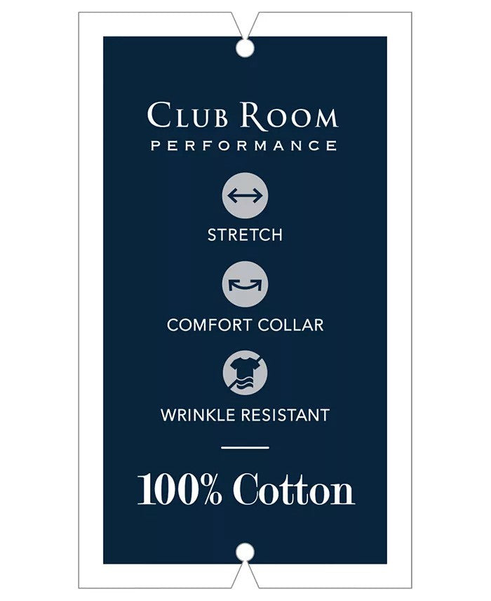 Translation missing: en.Club Room Mens Regular Fit Mini Gingham Dress Shirt in Lt Blue-16.5 36/37
