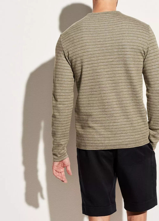 Translation missing: en.Vince Men's Feeder Stripe L/S Crew Neck Shirt H Echo Park/Dk Arrowhead-2XL