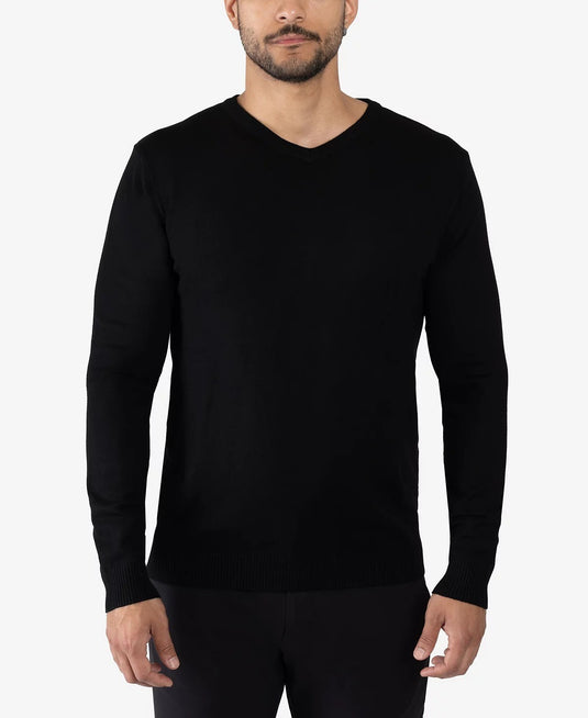 Translation missing: en.X-Ray Men's Basic V-Neck Pullover Nylon Blend Midweight Sweater - Black-Medium