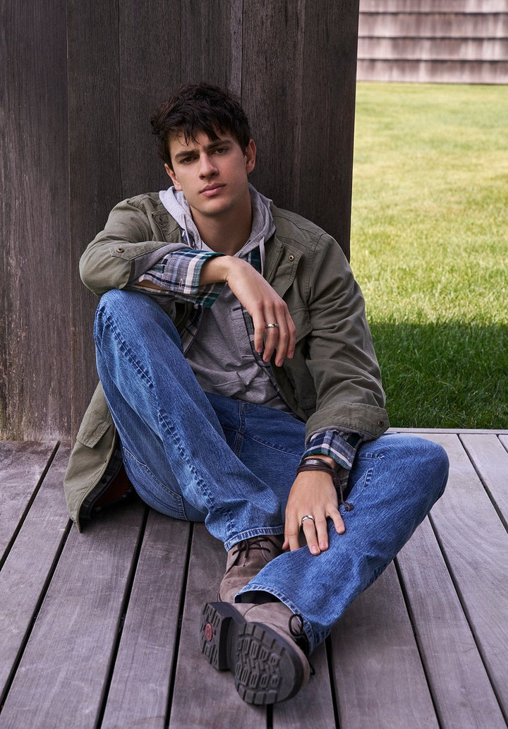 Translation missing: en.Buffalo David Men's Cotton Katoni Hooded T-Shirt - Heather Grey-Medium