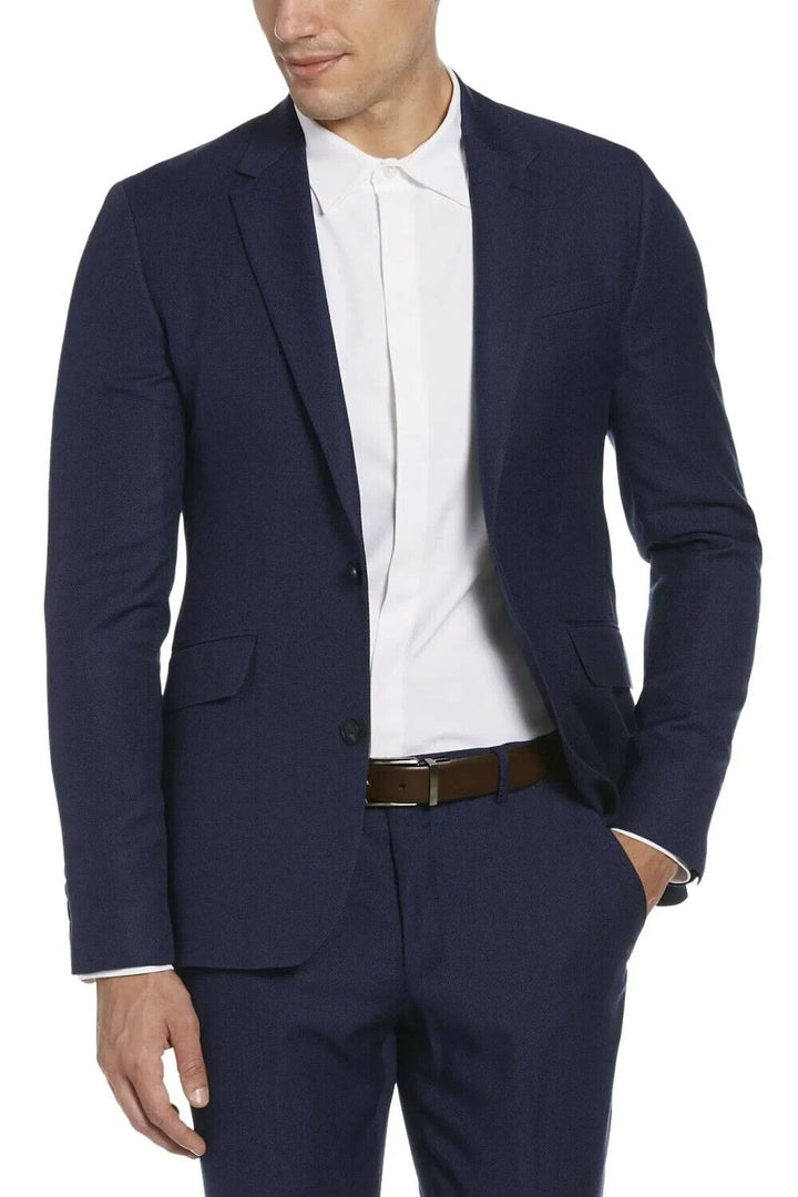 Translation missing: en.AX Armani Exchange Men's Modern-Fit Wool Pindot Blazer in Midnight Blue-38S