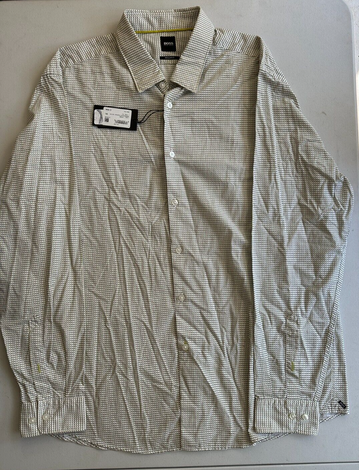 Translation missing: en.Hugo Boss Men's Lukas F Regular-Fit Shirt in Bright Green-Size 2XL