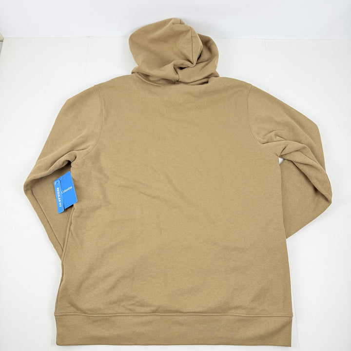 Translation missing: en.Columbia Men's Trek Sleeve Logo Hoodie Cotton Blend in Delta Brown-Size Medium