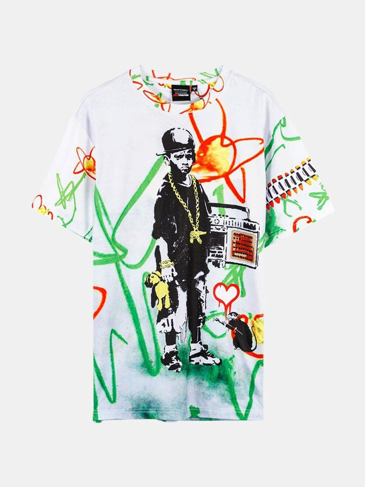 Translation missing: en.Tango Hotel Men's Brandalised Boy With A Teddy All Over Print Multi-Size Small