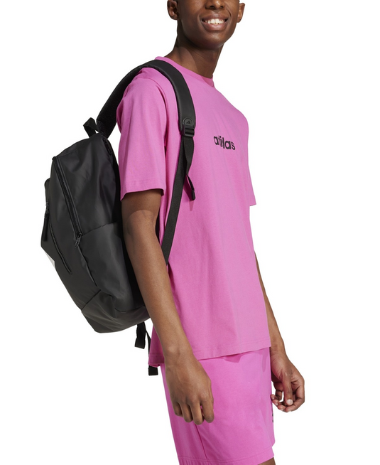 Translation missing: en.adidas Men's Essentials Regular-Fit Linear Logo Graphic T-Shirt Lucid Fuchsia-XL