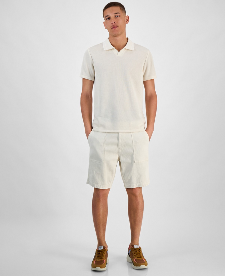 Translation missing: en.Guess Men's Polo Shirt Size 2XL Resort Sand Dante Rib Knit Short-Sleeve Reg Fit