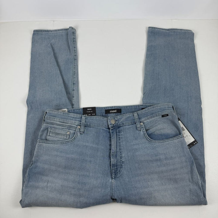 Translation missing: en.Mavi Men's Zach Straight Leg Stretch Jeans in Sky Seattle Blue-38x32