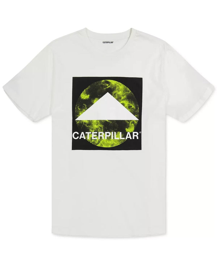 Translation missing: en.Caterpillar Men's All Cotton Connect Triangle Tee in White-XL