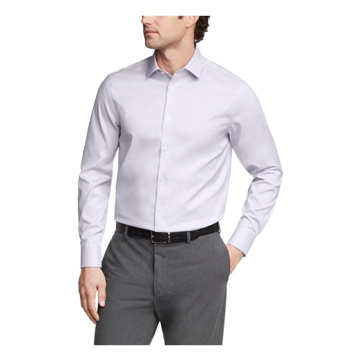 Translation missing: en.Calvin Klein Men's Dress Shirt Reg Fit Refined Cotton Stretch Lilac-17.5 32/33