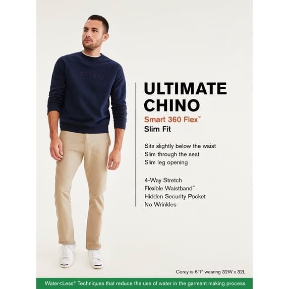 Translation missing: en.Dockers Men's Ultimate 360 Slim-Fit Chino Pants New British Khaki-33x30