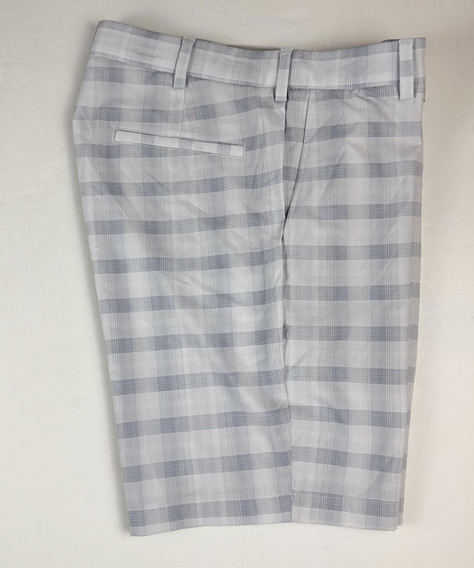 Translation missing: en.PGA TOUR Men's 9in Shadow Plaid Golf Shorts Blue Gray Size 32 Active Waistband