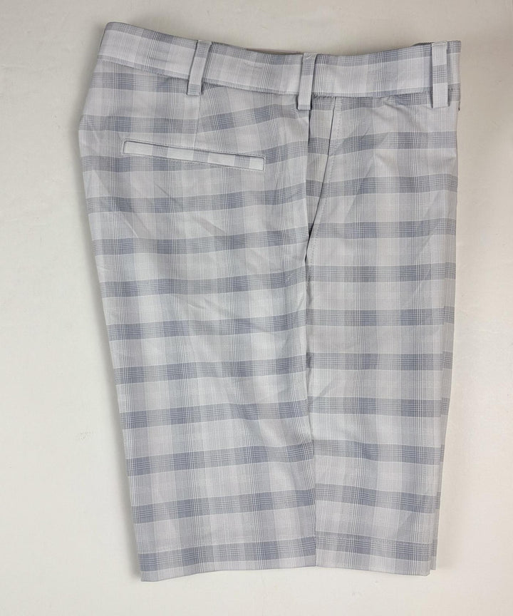Translation missing: en.PGA TOUR Men's 9in Shadow Plaid Golf Shorts Blue Gray Size 32 Active Waistband