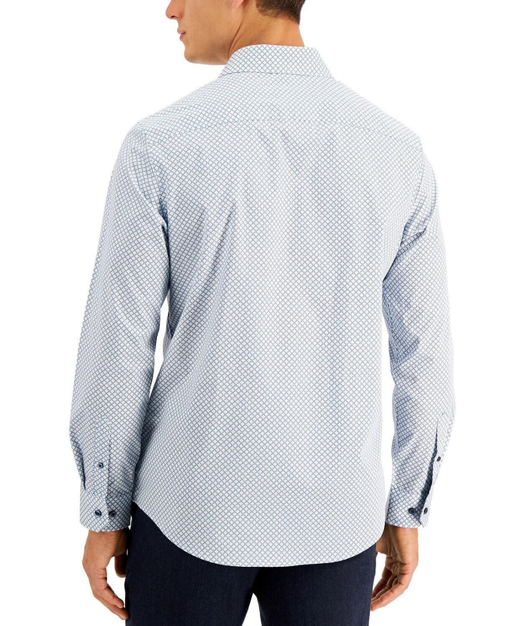 Translation missing: en.Tasso Elba Men's Cotton Rho Medallion Shirt Blue Combo-Size Small