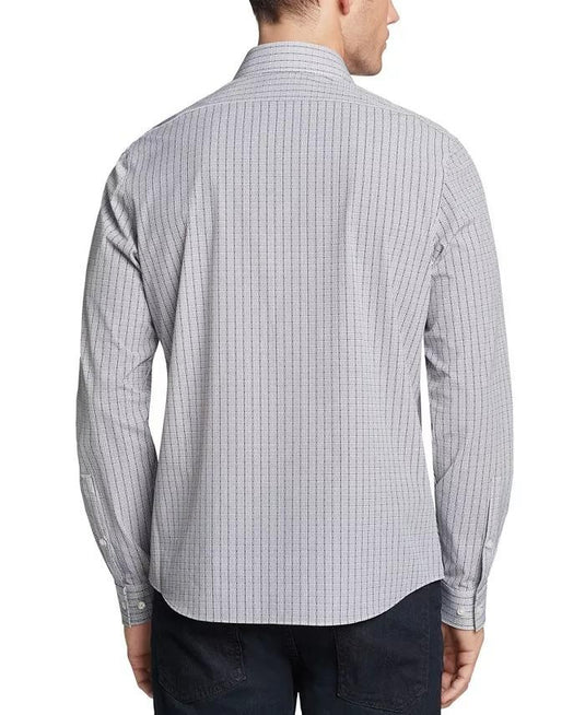 Translation missing: en.Calvin Klein Mens Slim-Fit Performance Untuck Geometric Print Dress Shirt-Medium