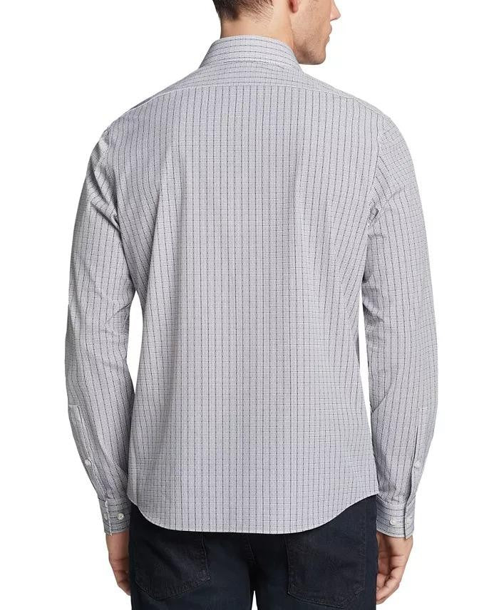 Translation missing: en.Calvin Klein Mens Slim-Fit Performance Untuck Geometric Print Dress Shirt-Medium