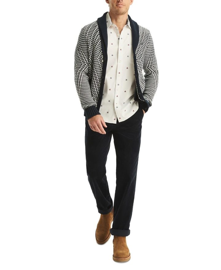 Translation missing: en.Nautica Men's Short Sleeve Button Front Sailboat Print Shirt Bright White-Medium
