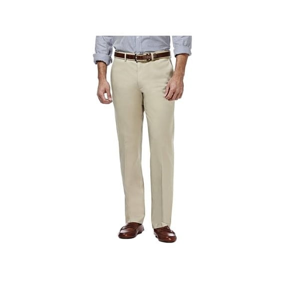 Translation missing: en.Haggar Men's Premium No Iron Khaki Straight-Fit Stretch Pants Sand-32x34
