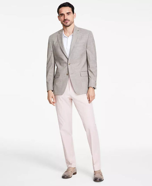 Translation missing: en.Michael Kors Kent Sport Coat Mens 42L Tan Classic-Fit Solid Fully Lined Stretch
