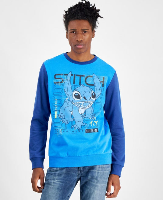 Translation missing: en.Hybrid Sweatshirt Blue-Small Mens Lilo &amp; Stitch Experiment 626 Reg-Fit Fleece