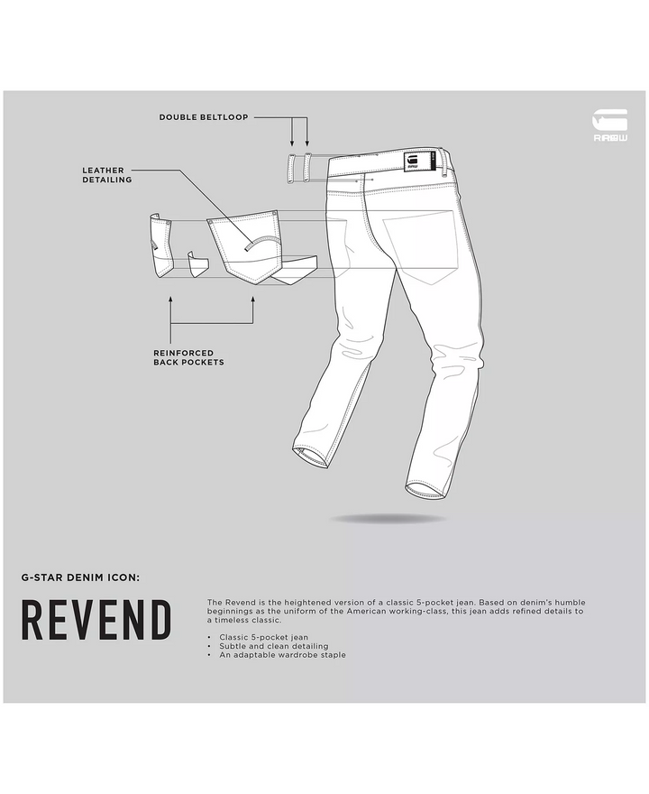 Translation missing: en.G-Star Raw Men's Revend Skinny Fit Jeans, 3D Dark Aged, 32W x 30L