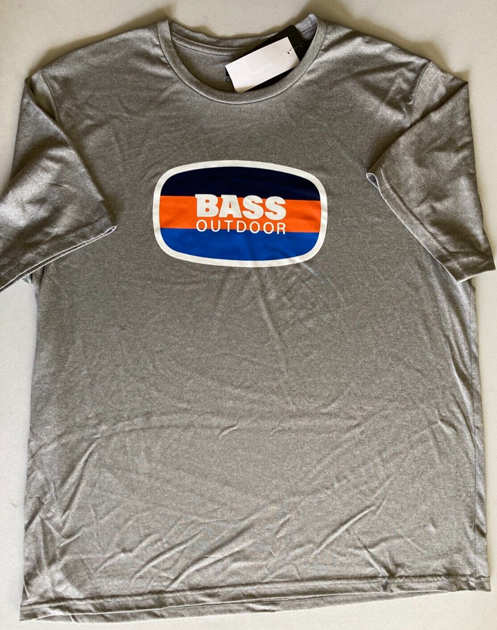 Translation missing: en.Bass Outdoor Men's Performance Graphic T-Shirt UPF50 in Grey Heather-XL