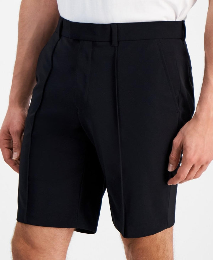 Translation missing: en.Alfani Men's Alfatech Regular-Fit Pintucked 10" Suit Shorts Deep Black-30W
