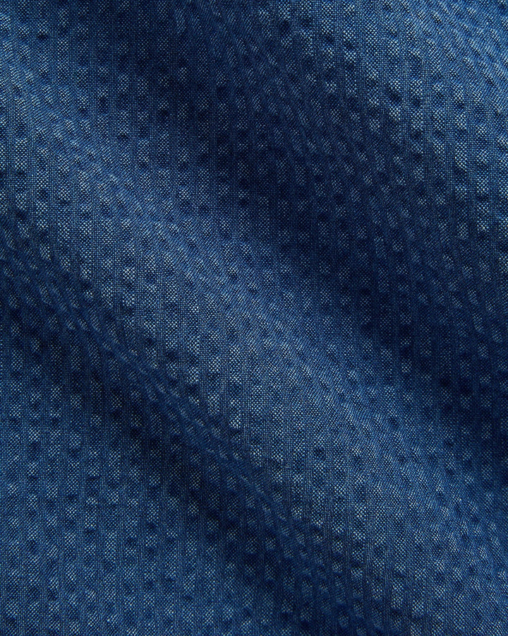 Translation missing: en.Polo Ralph Lauren Men's Big &amp; Tall Cotton Seersucker Shirt - Dark Indigo-4XLT