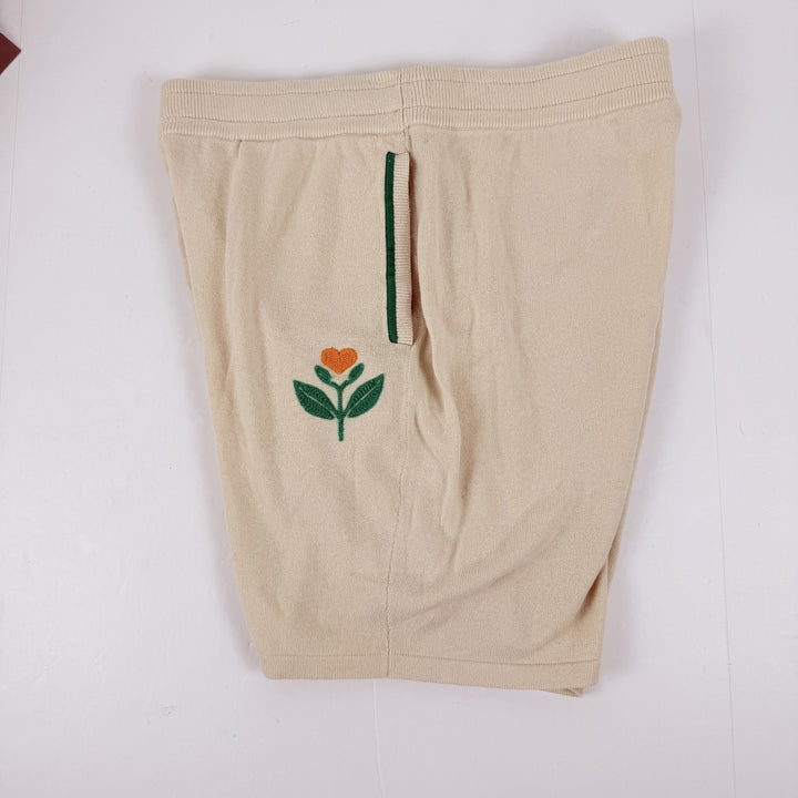 Translation missing: en.All Good Things Are Welcome Here French Terry Cotton Tennis Shorts Cream-Large