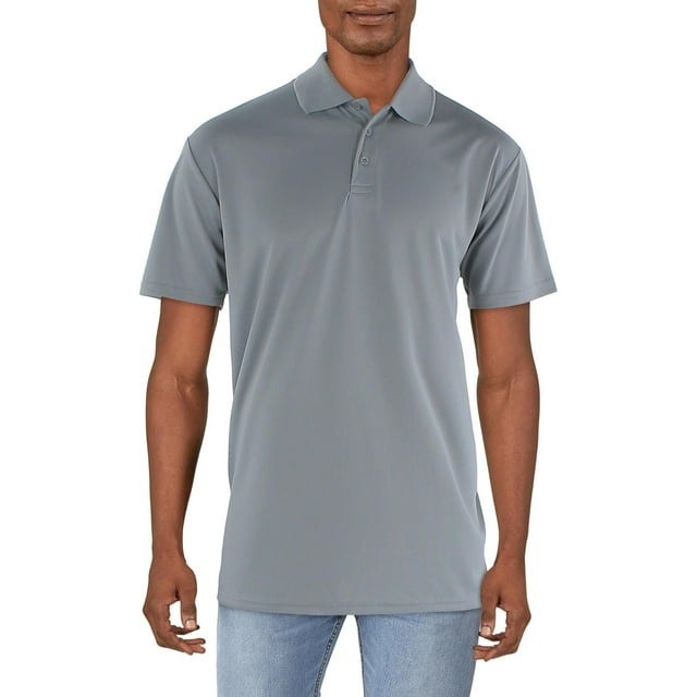 Translation missing: en.Galaxy by Harvic Men's Dry Fit Moisture-Wicking Polo Shirt in Grey-XL