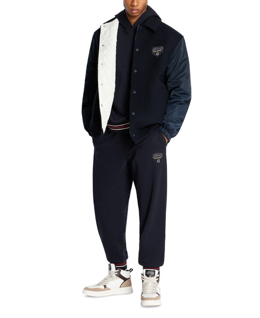 Translation missing: en.A|X Armani Exchange Hoodie Men's 2XL Navy Long-Sleeve Collegiate Logo Cotton Bld