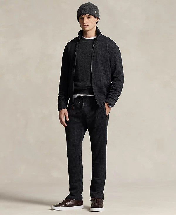 Translation missing: en.Polo Ralph Lauren Jersey Jogger Mens XL Dk Granite Hthr Herringbone Double-Knit