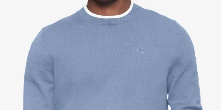 Translation missing: en.Calvin Klein Men's Supima Cotton Logo Crewneck Sweater Forever Blue-2XL