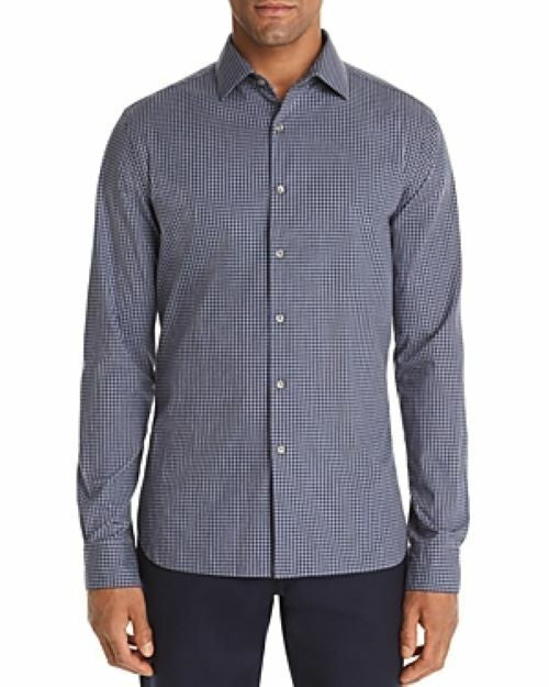 Translation missing: en.The Men's Store  Gingham Classic Fit Shirt Navy-2XL