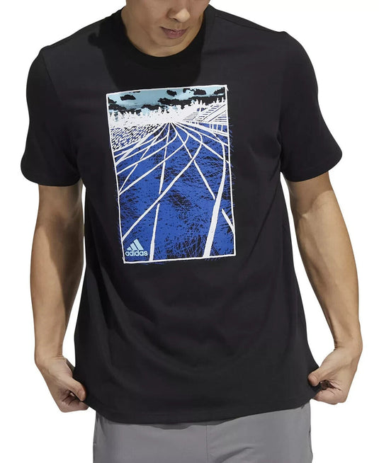 Translation missing: en.adidas Men's Sketch Track T-Shirt in Black HK6741-Small