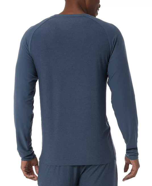 Translation missing: en.32 Degrees Men's Raglan Long-Sleeve Sleep T-Shirt in Thunder Blue-Large