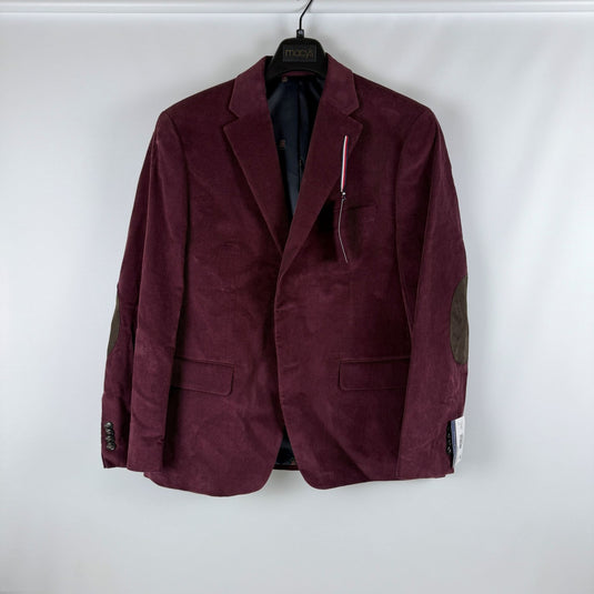 Translation missing: en.Tommy Hilfiger Men's Modern-Fit Corduroy Elbow Patch Sport Coat - Burgundy-40S