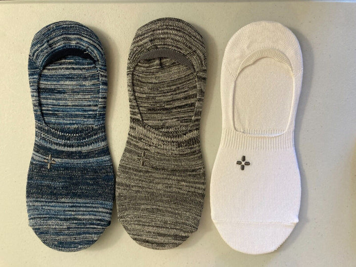 Translation missing: en.Sun + Stone Men's 3-Pk. No-Show Socks Blue Multi Size  7-12 Sock Size 10-13