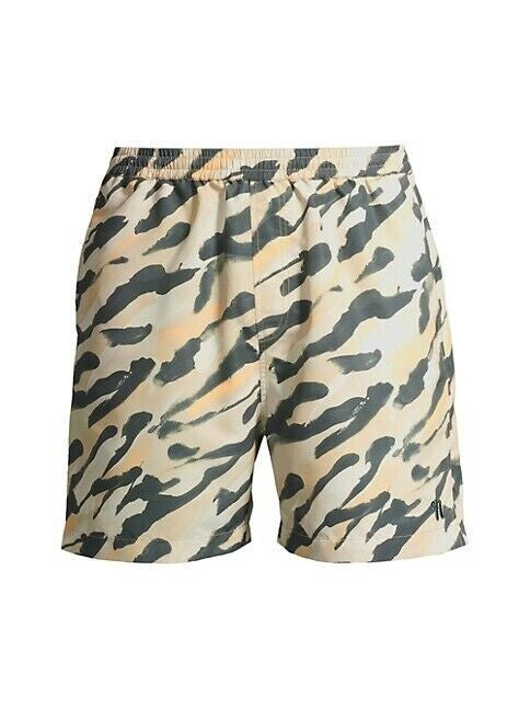 Translation missing: en.Nanushka Men's Kenan Hand-Painted Abstract Animal Print Swim Shorts Multi-Large